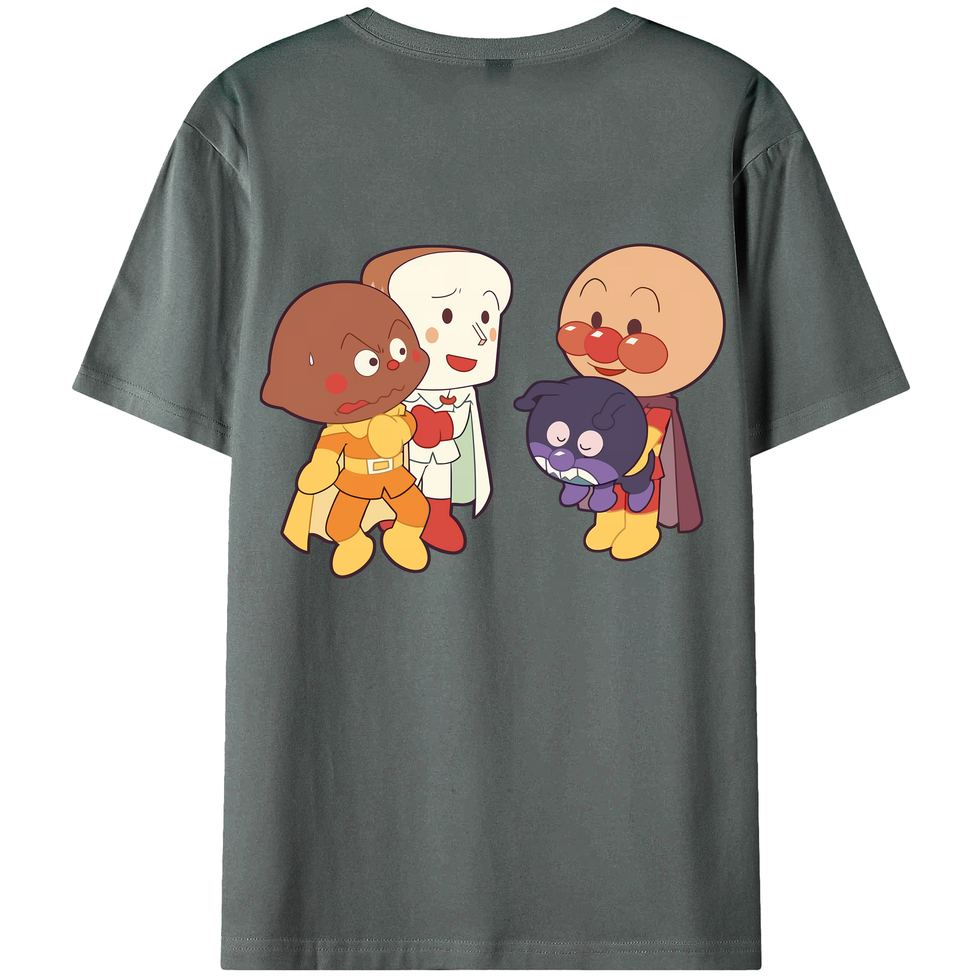（画像用） アンパンマン Anpanman 綿100％半袖Tシャツ（背面プリント）